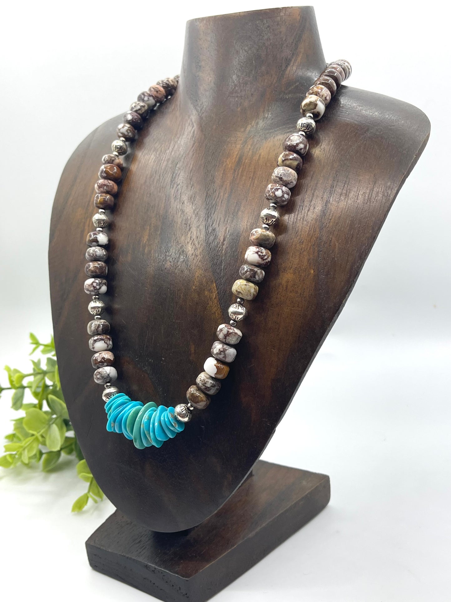 20" Wild Horse Beads with Turquoise