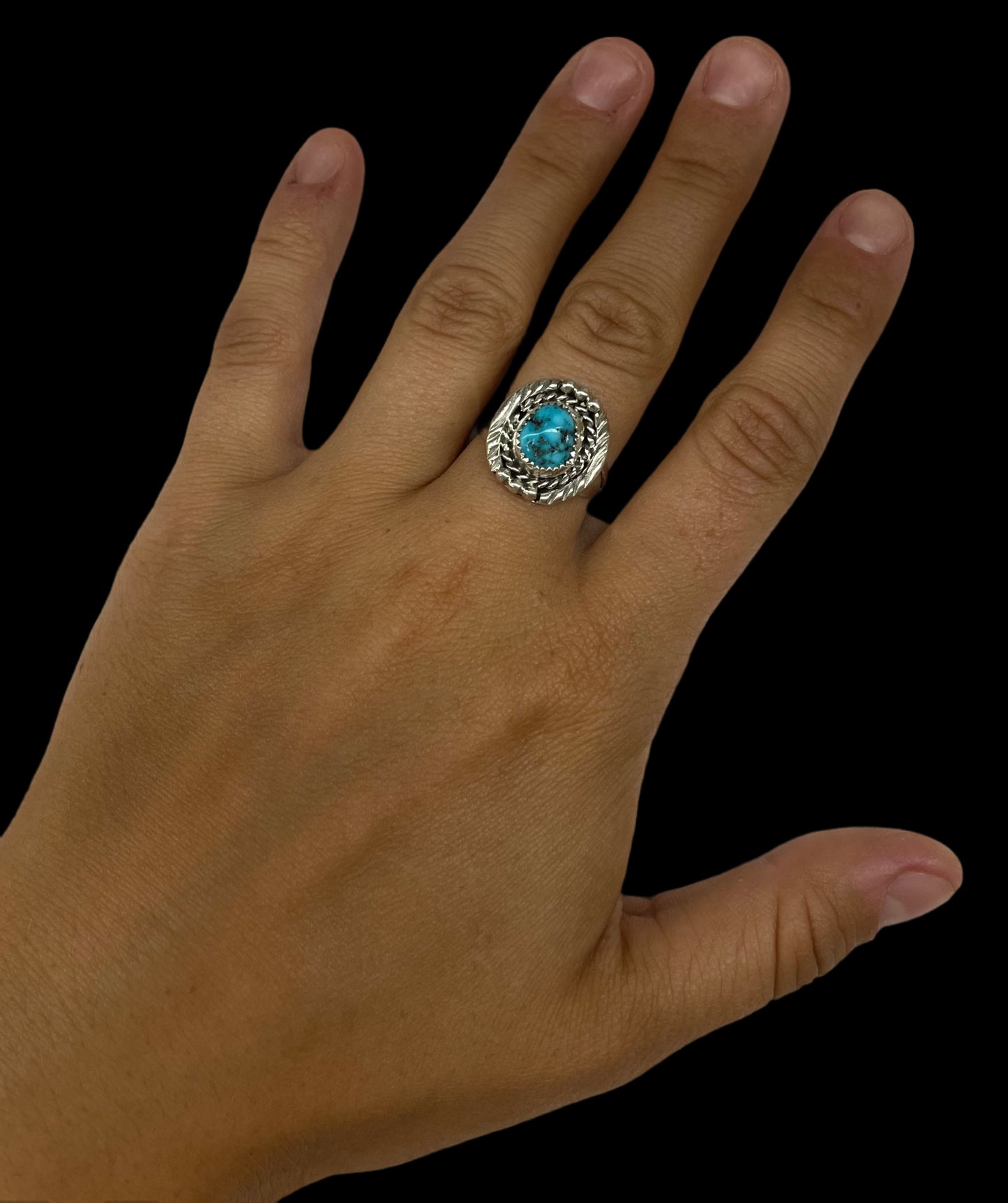 Turquoise Ring by Running Bear, Navajo