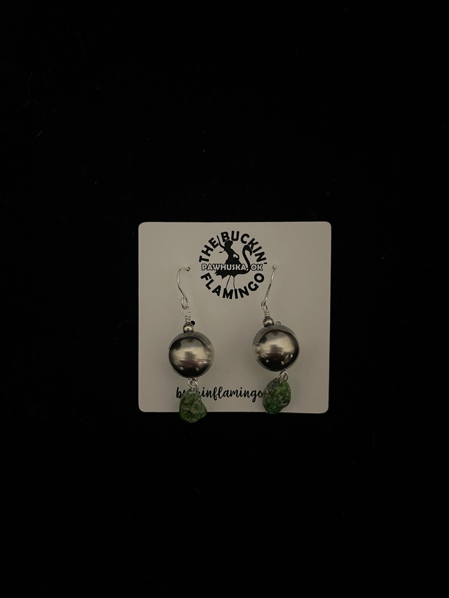 12mm Navajo Pearl and Sonoran Gold Turquoise Dangle Earrings