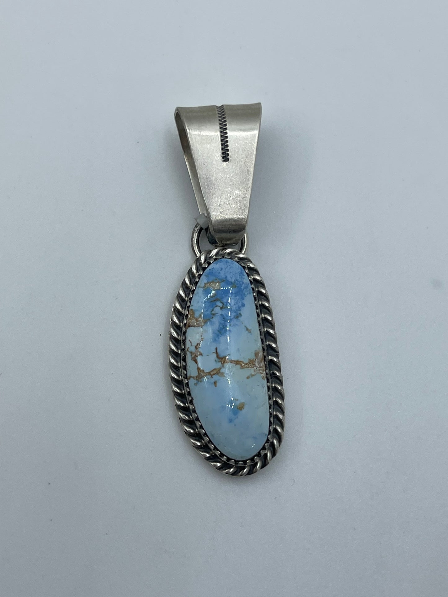 Golden Hills Turquoise Pendant by Thompson Piaso, Navajo