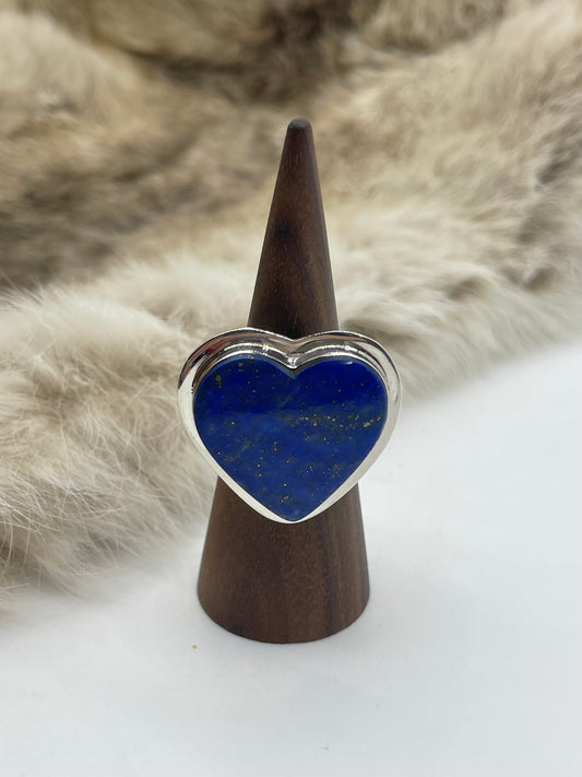 8.5 Lapis Ring by Marie Jackson, Navajo
