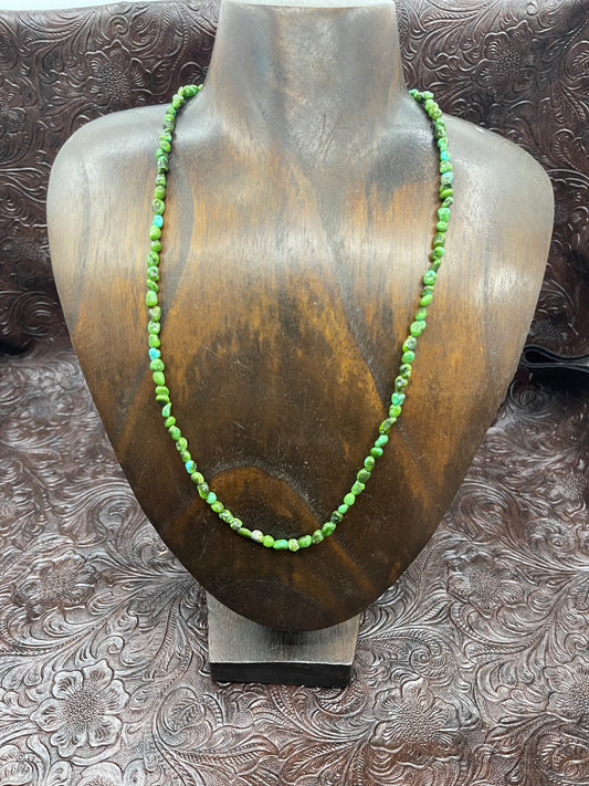 LOT 68 6/14 18'' Sonoran Gold Natural Chunk Turquoise Necklace