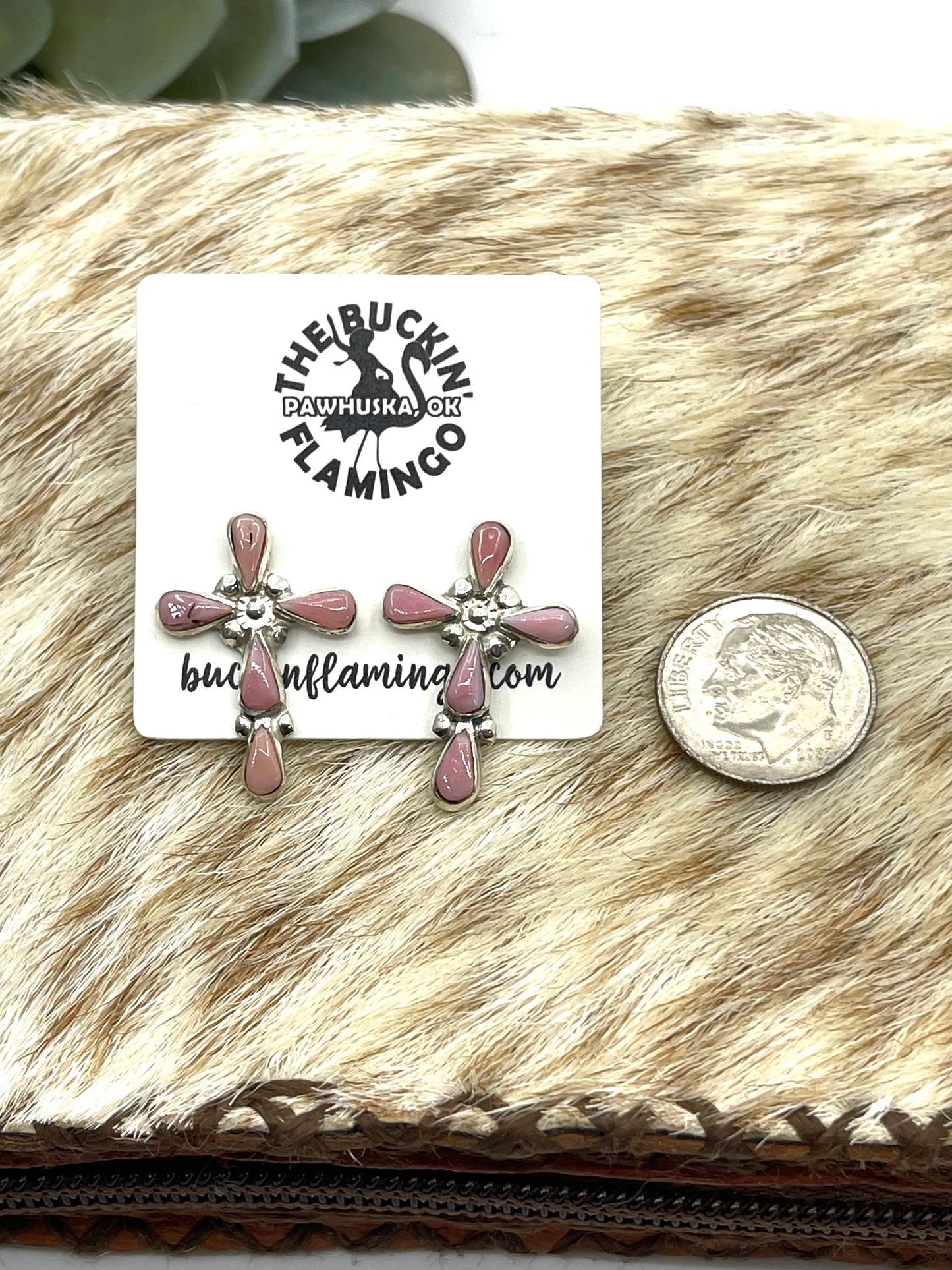 Pink Conch Shell Earring