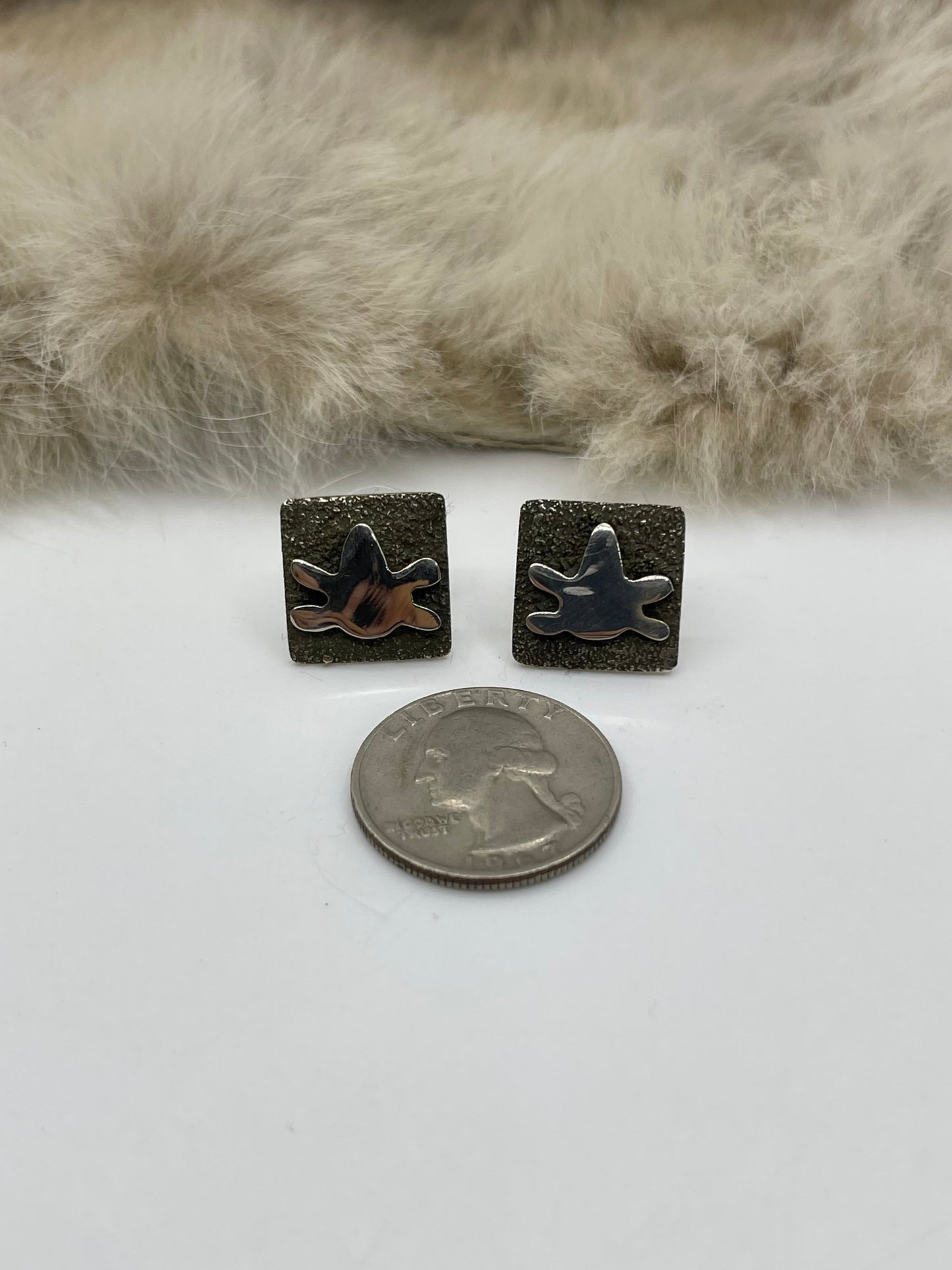 Turtle Post Earrings by Alex Sanchez, Navajo
