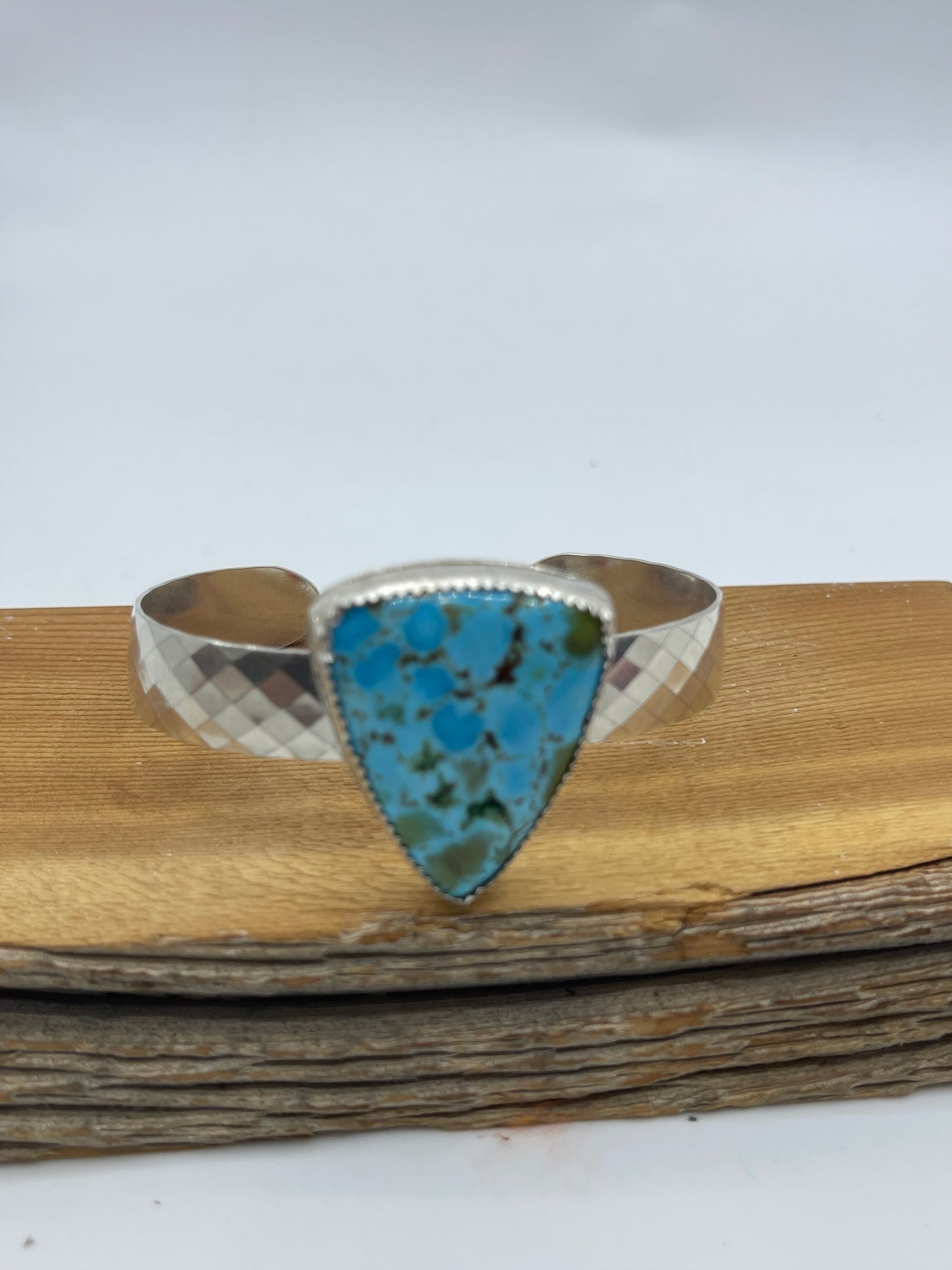 Kingman Turquoise Bracelet by Carrie Cannon, Kiowa