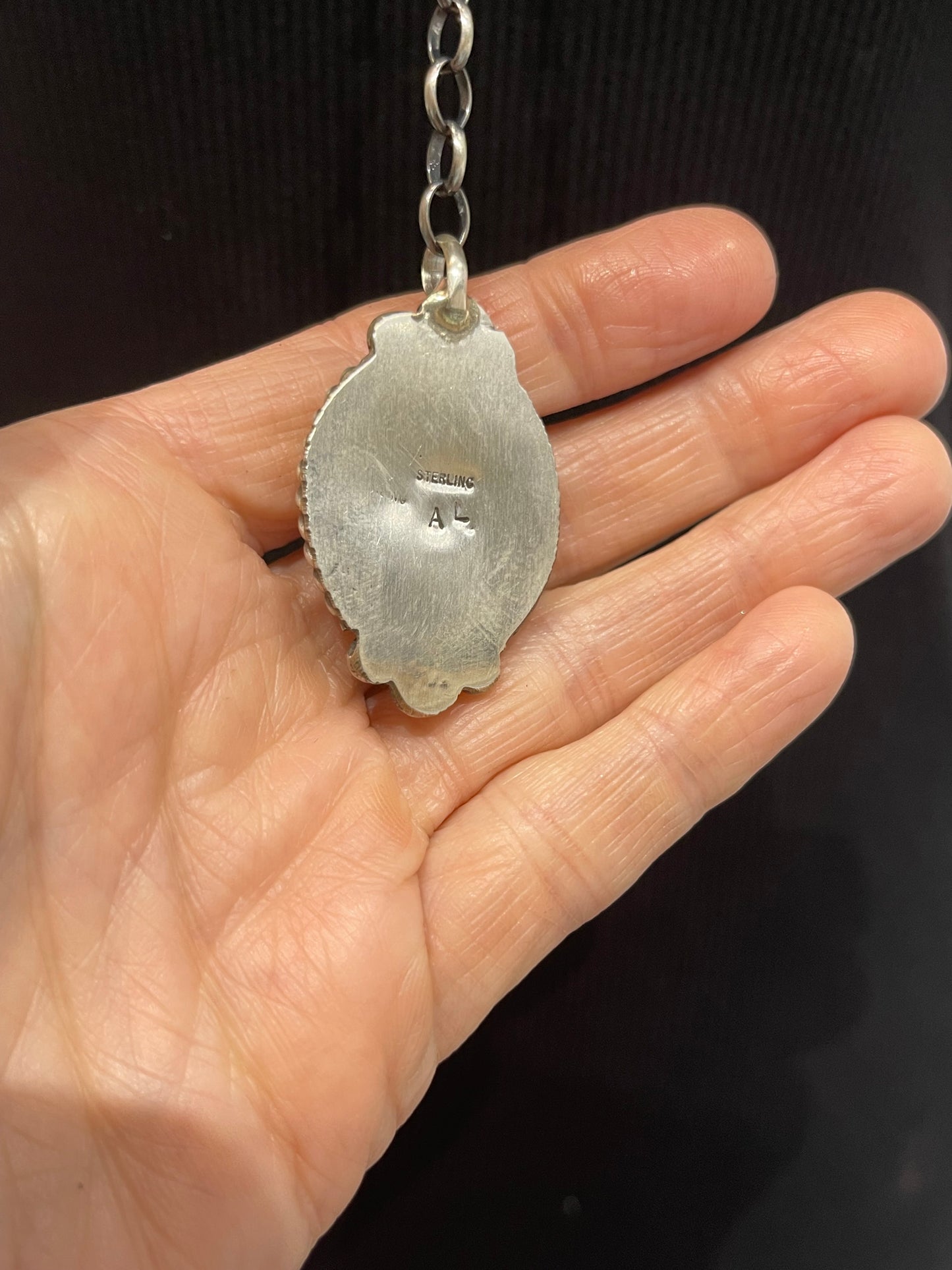 20" + 9" Drop Orange Spiny Oyster Necklace by Augustine Largo, Navajo (Copy)