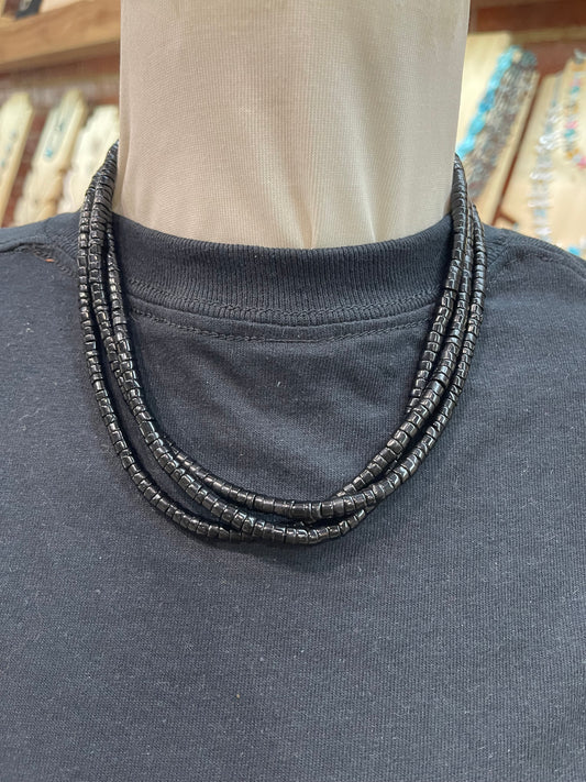 16" 3 Strand Black Onyx Necklace