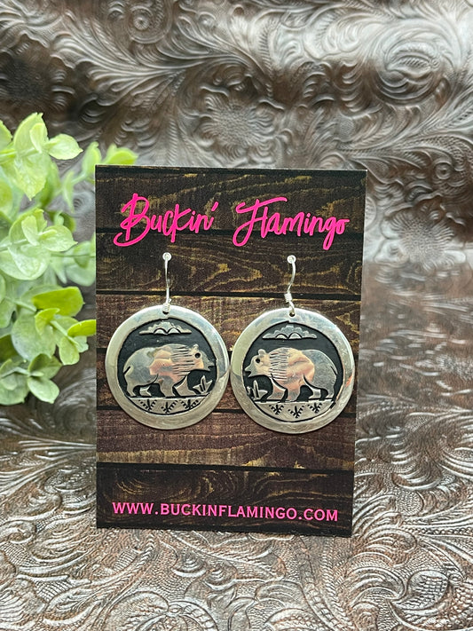 Silver Bear Earrings