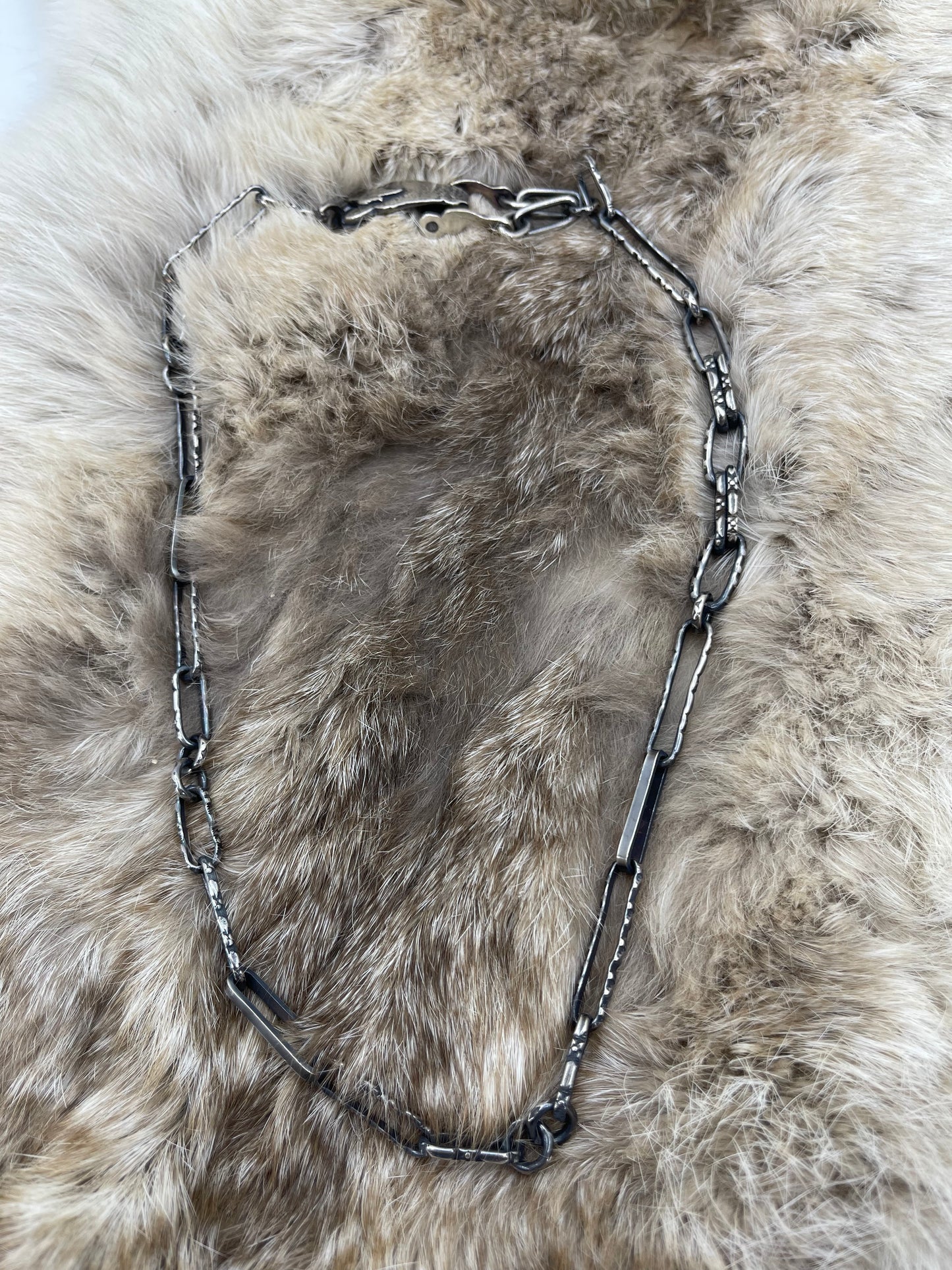 20" Silver "Long Trot" Necklace by Bad Bronc