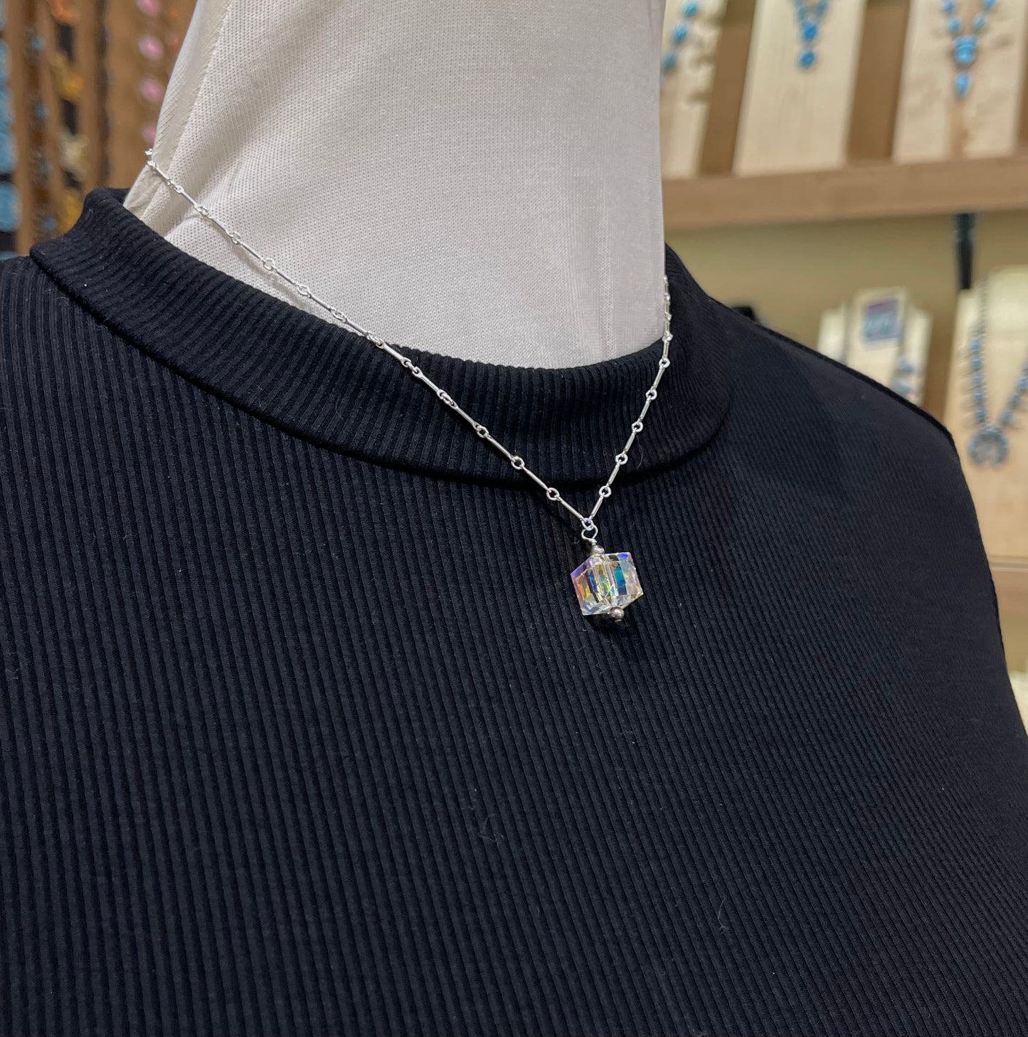 16" Swarovski Crystal Drop Necklace