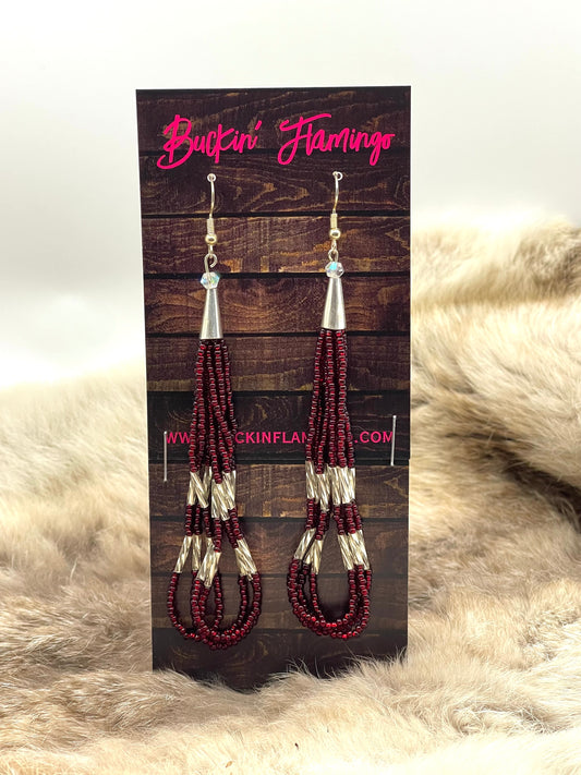 Dangle Earrings by Ren McCulley, Creek/Seminole