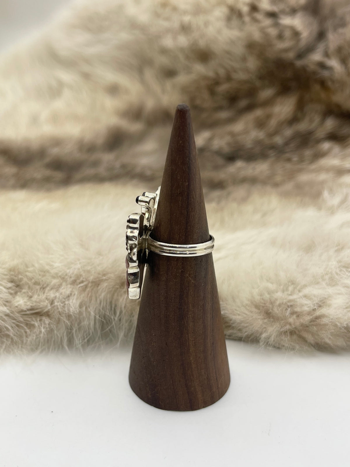 6.0 Inlay Butterfly Ring by Tamara Pinto, Zuni