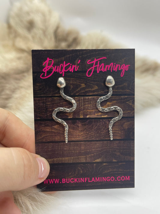 Snake Earrings by Bad Bronc