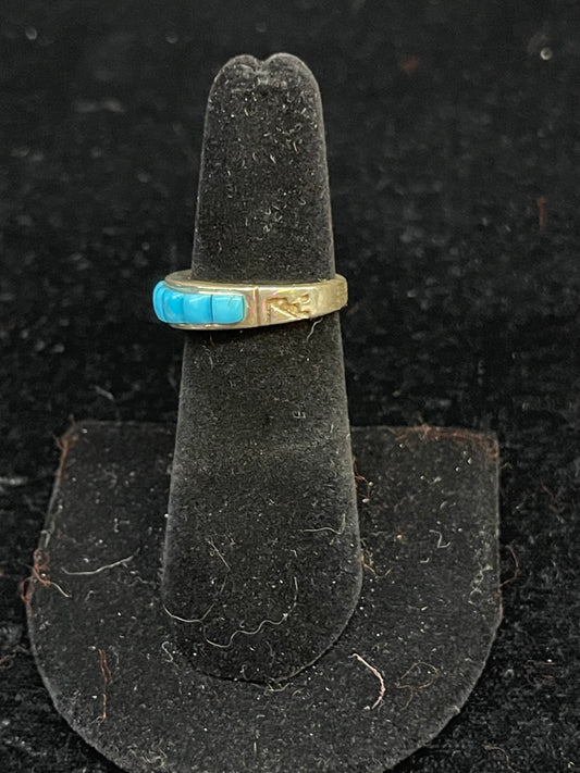 Cobblestone Turquoise Inlay Ring