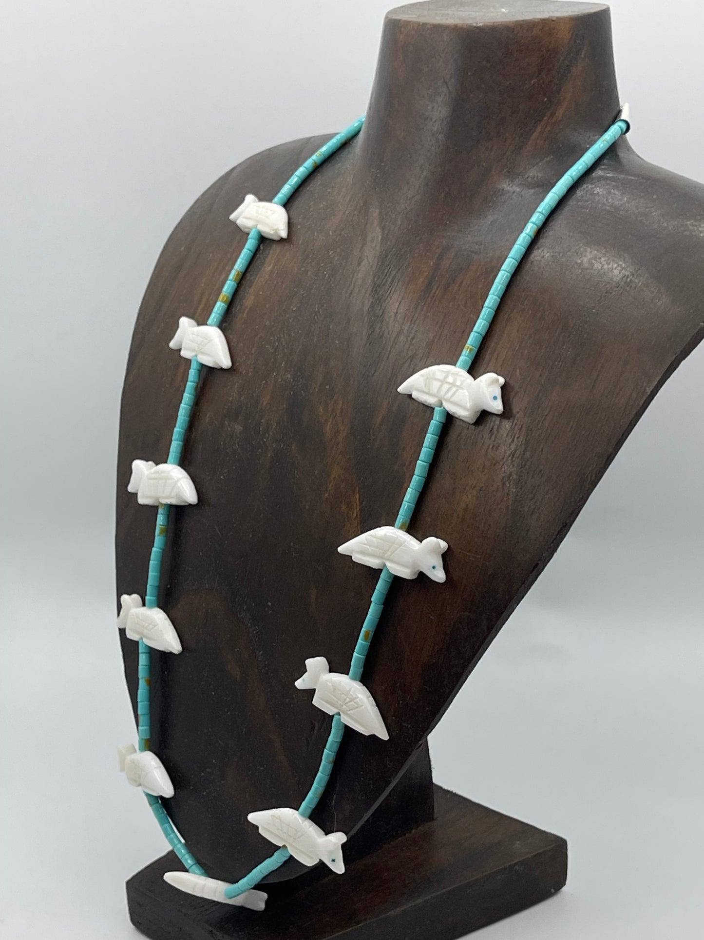 24" Armadillo Fetish Necklace by Marvelita Phillips, Zuni