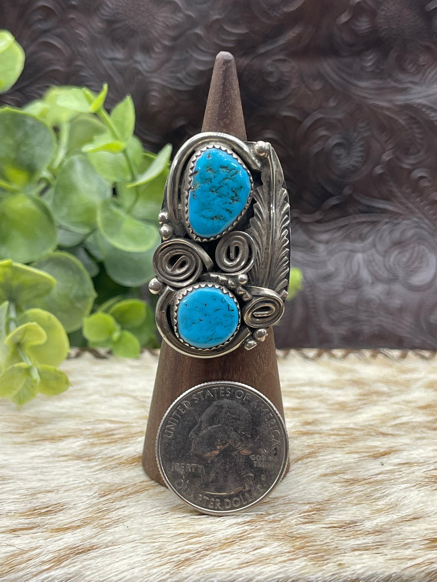 5.5 Vintage Turquoise Ring