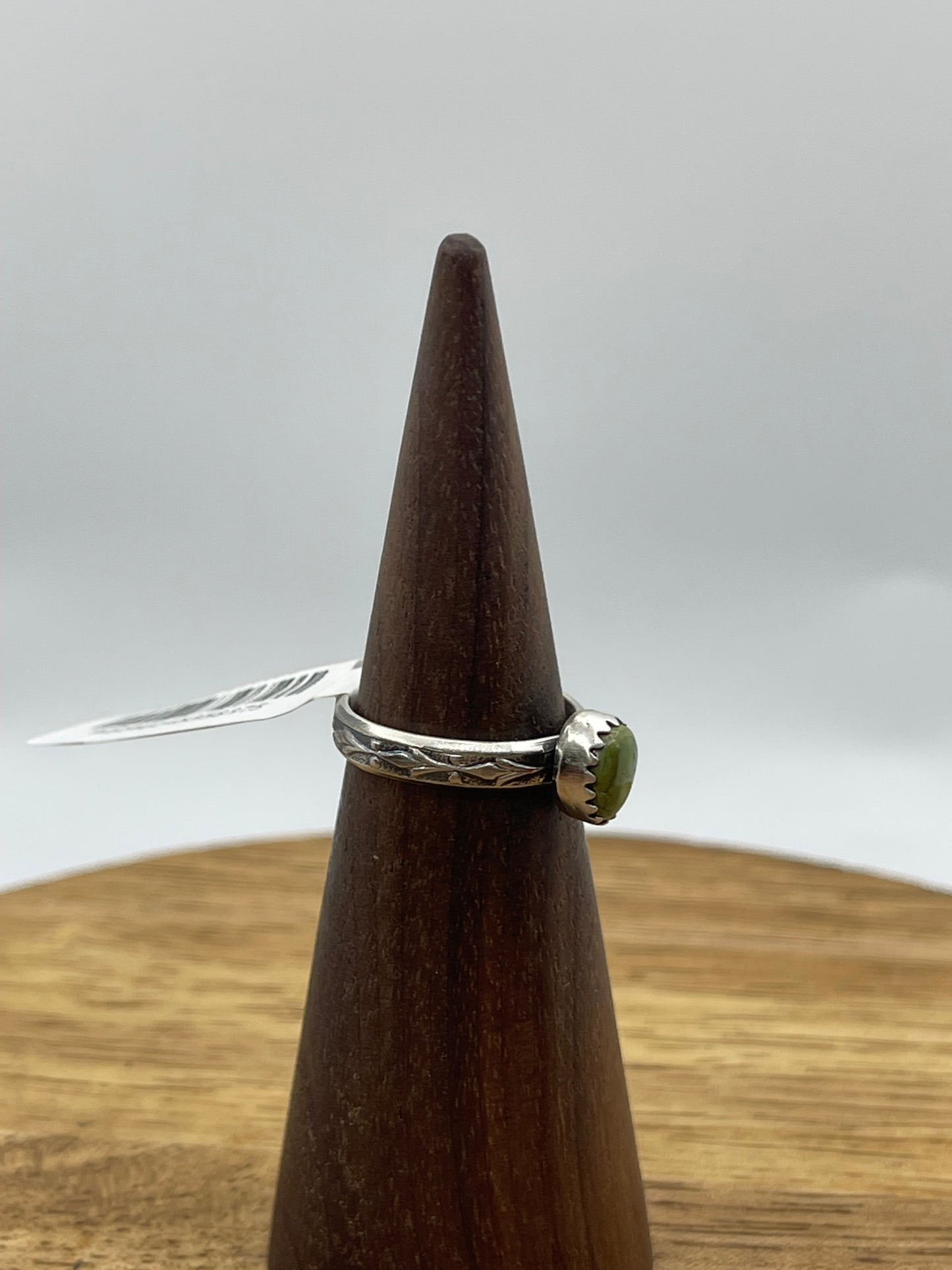 5.5 Sonoran Gold Turquoise Dainty Ring by Letricia Largo, Navajo