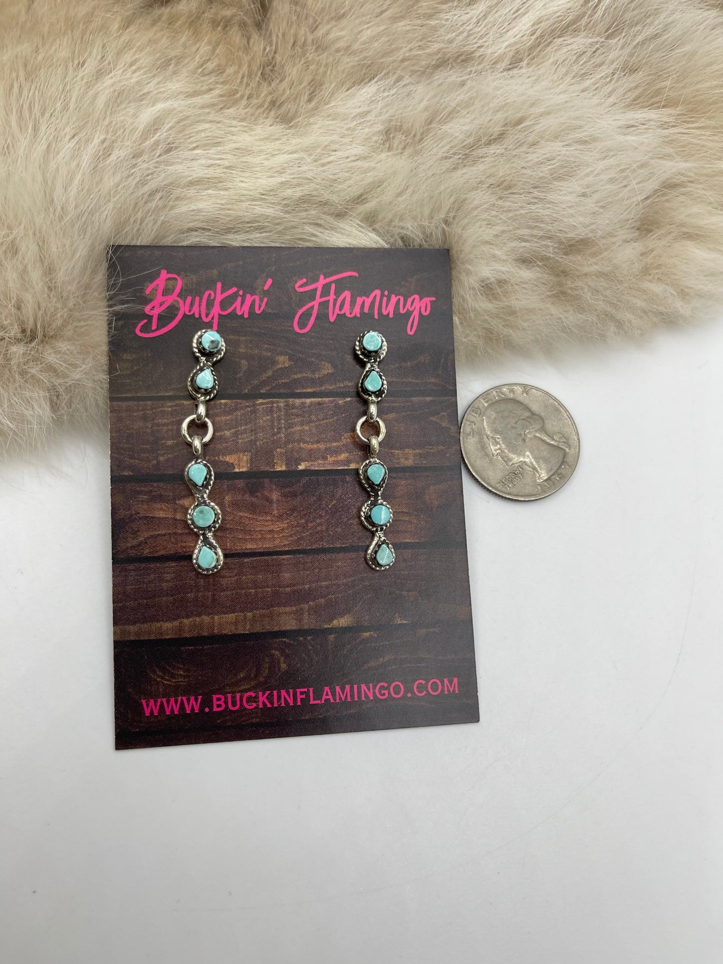 Turquoise Earrings by Jovi Burns, Zuni