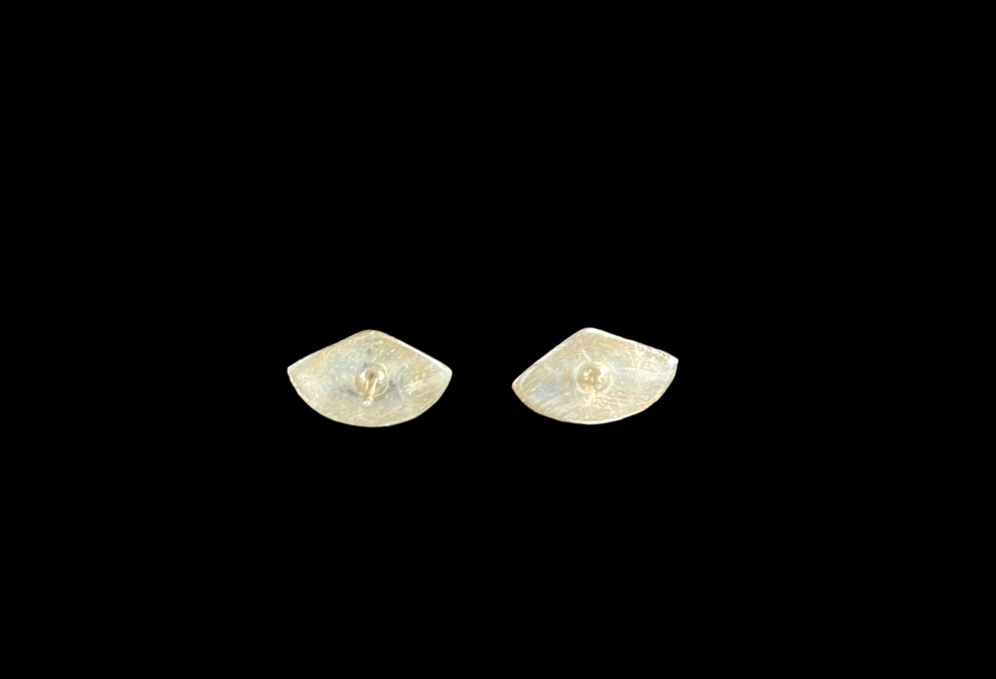 Inlay Fan Post Earrings, Zuni Made