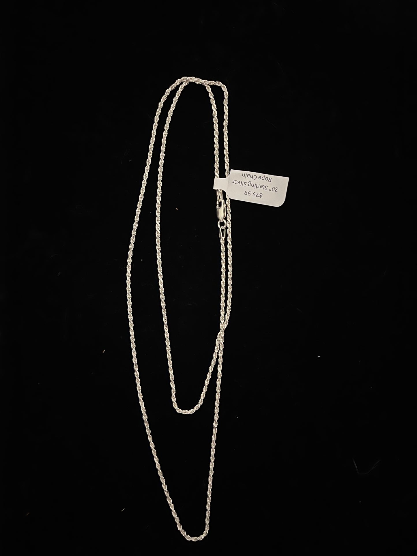 30" Sterling Silver Rope Chain