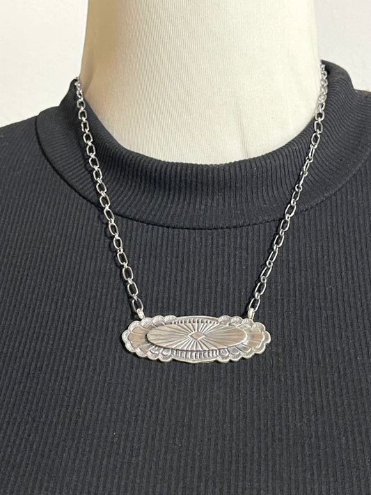 18" Oval Concho Necklace