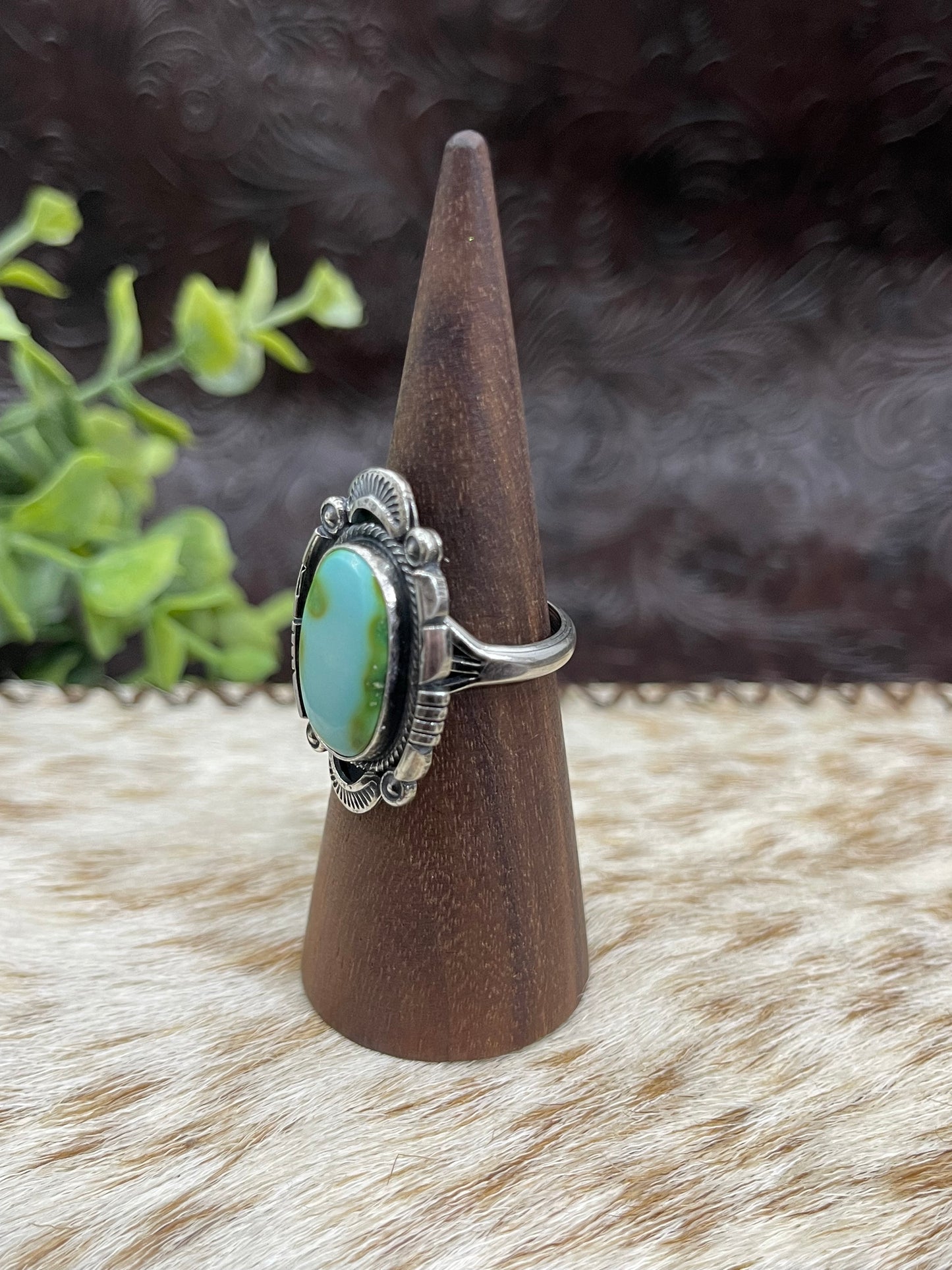 7.5 Sonoran Gold Turquoise Oval Ring