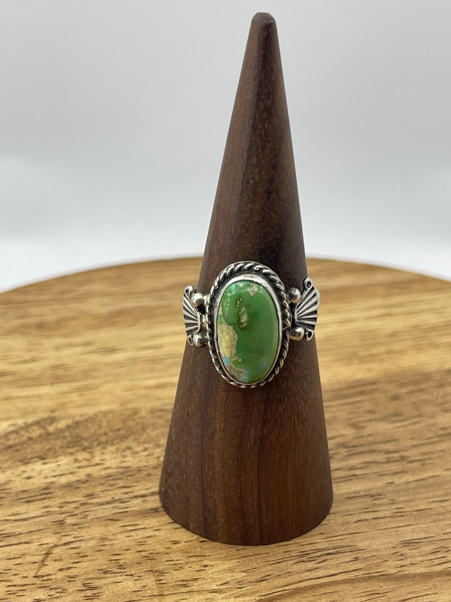 6.0 Sonoran Golde Turquoise Oval Ring by Annette Chiquito, Navajo
