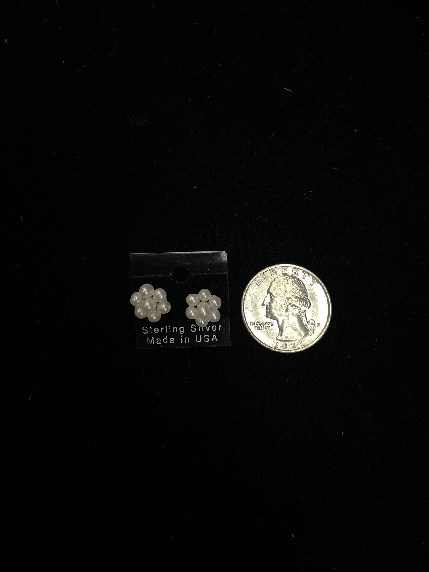 Freshwater Pearl Cluster Post Earrings
