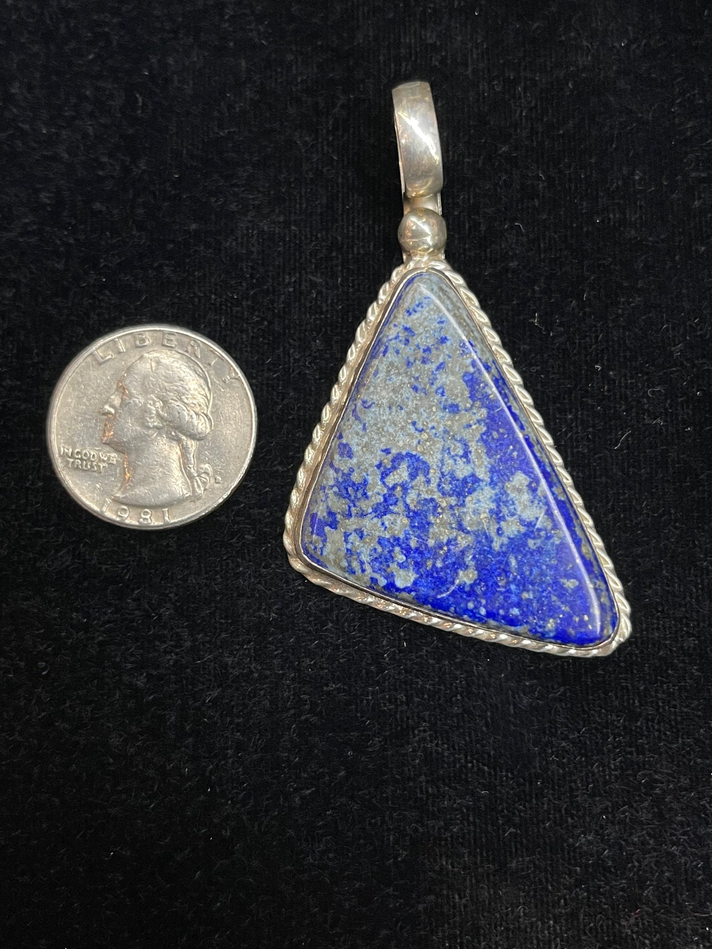 LOT 76 B 1/11 Vintage Lapis Pendant by DEU Made in Santa Fe