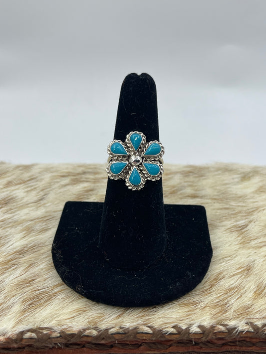 Flower Ring by Gina Dosedo, Zuni