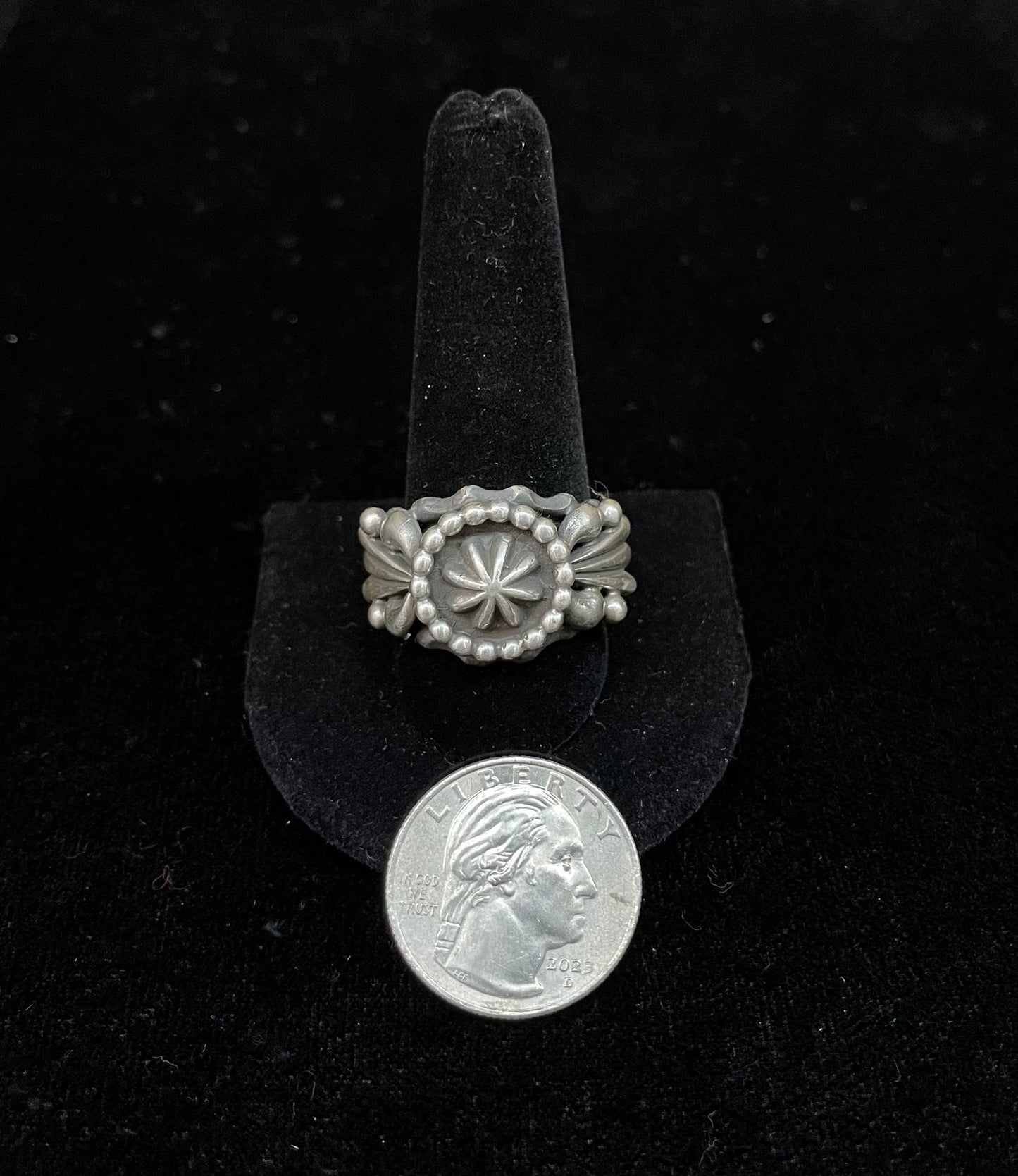 Heavy Sterling Silver Ring by Genevieve Francisco, Navajo