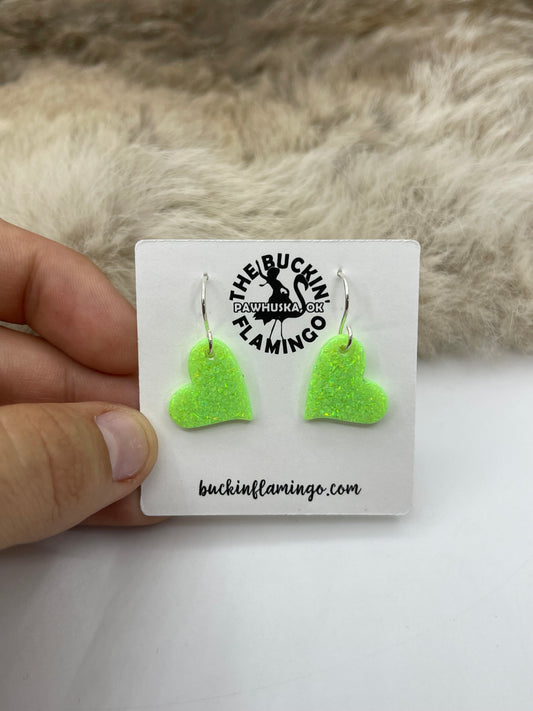 Slab Green Opal Heart on Hook