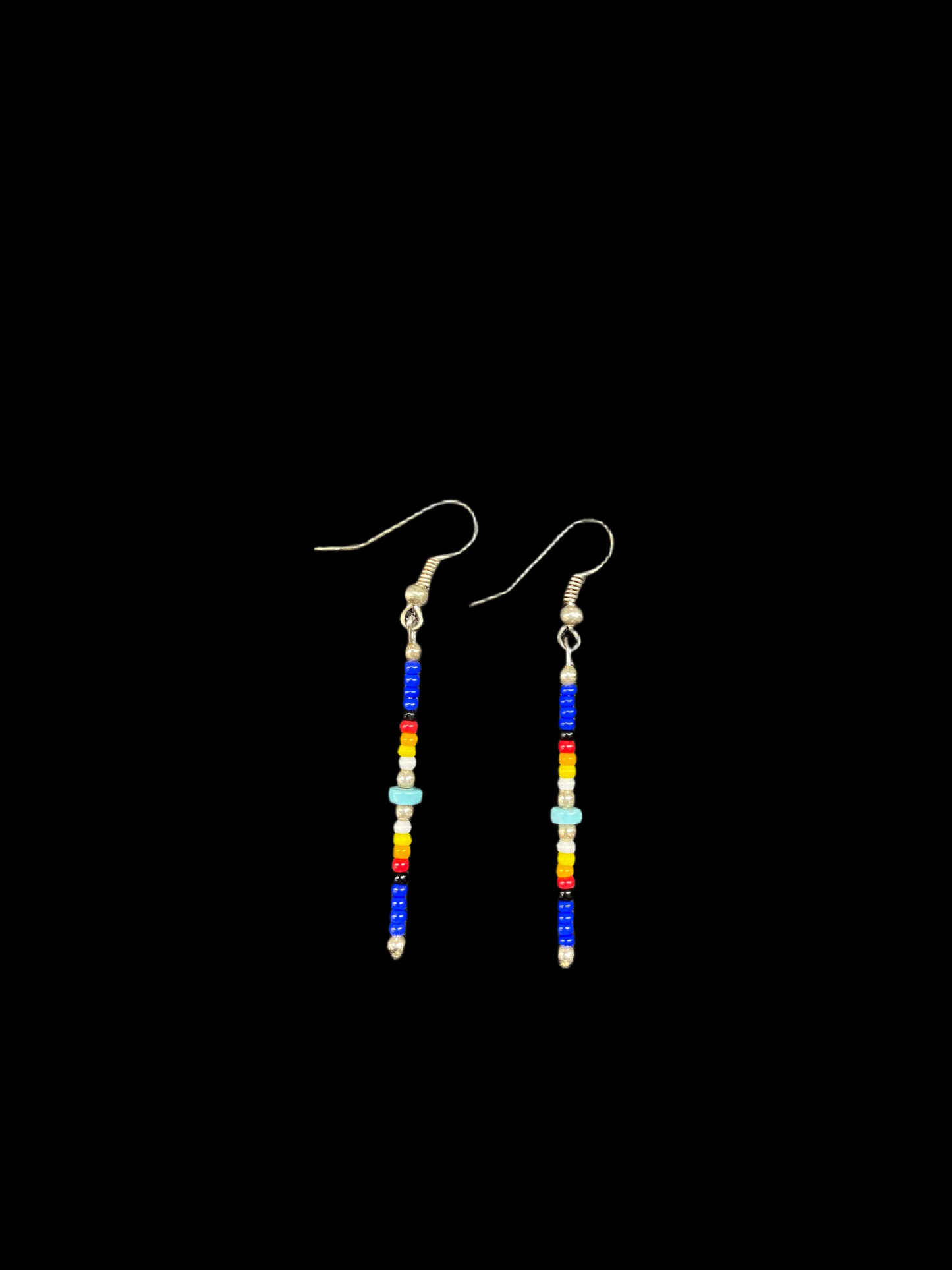 Single Strand Beaded Dangle Earrings