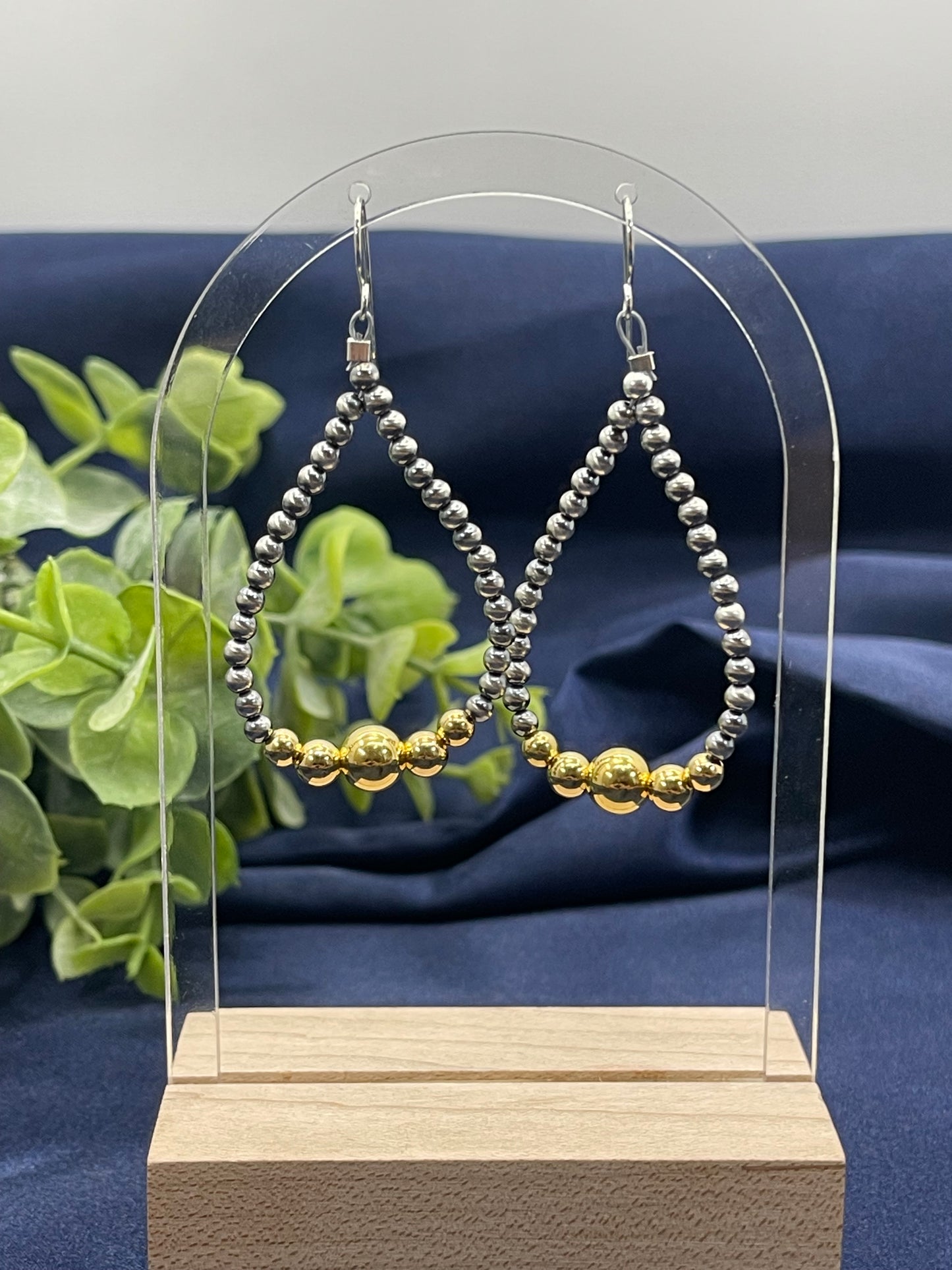 3mm Navajo Style Pearl Earrings with 14K Gold Filled Beads