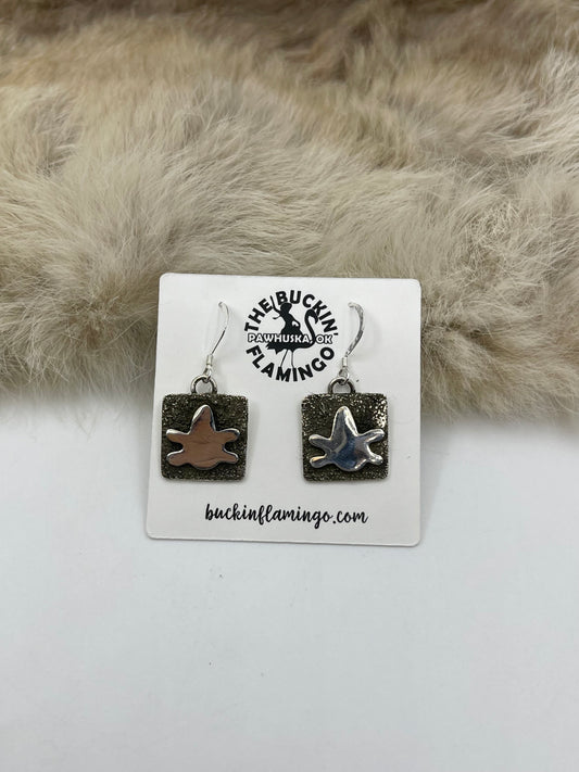 Turtle Hook Earrings by Alex Sanchez, Navajo