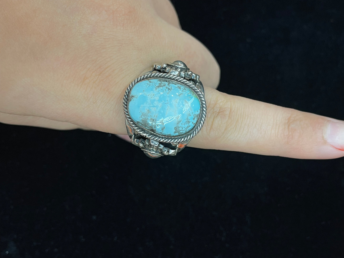 13.5 Golden Hills Turquoise Men's Ring by Zia