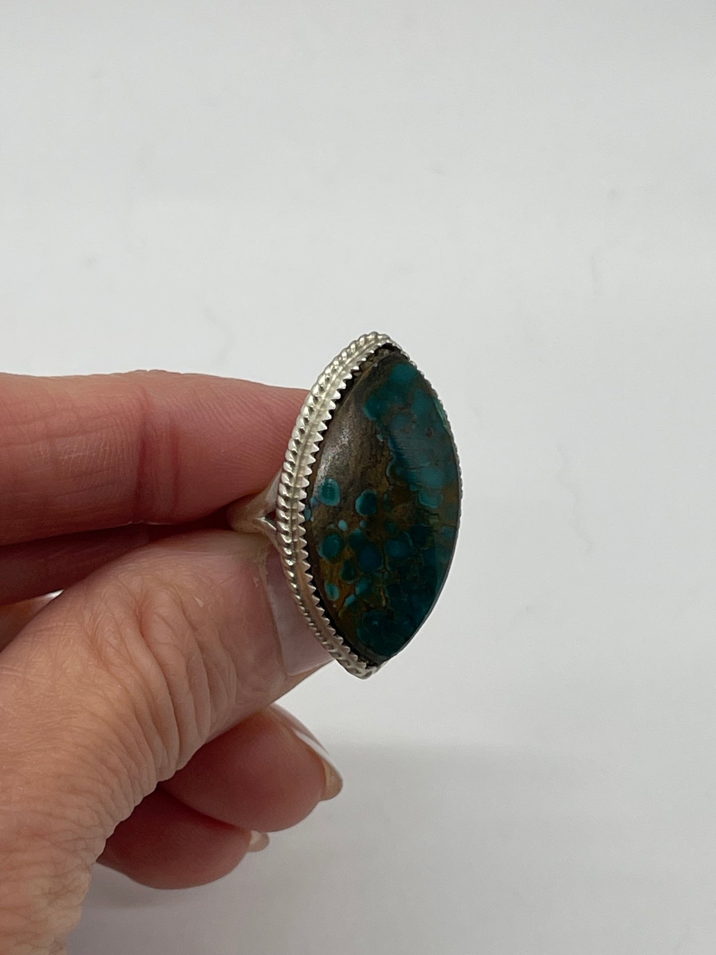 5.5 Turquoise Ring by Selina Warner, Navajo