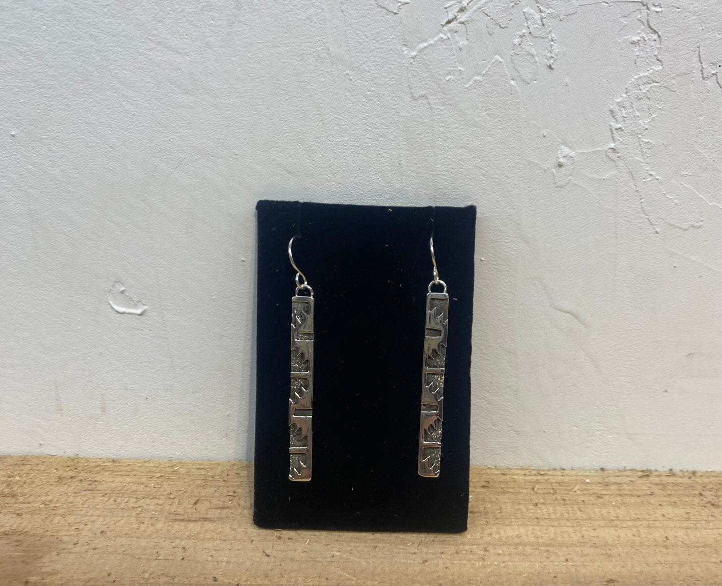 Hand Stamped Sterling Silver Bar Dangles by Marie Jackson