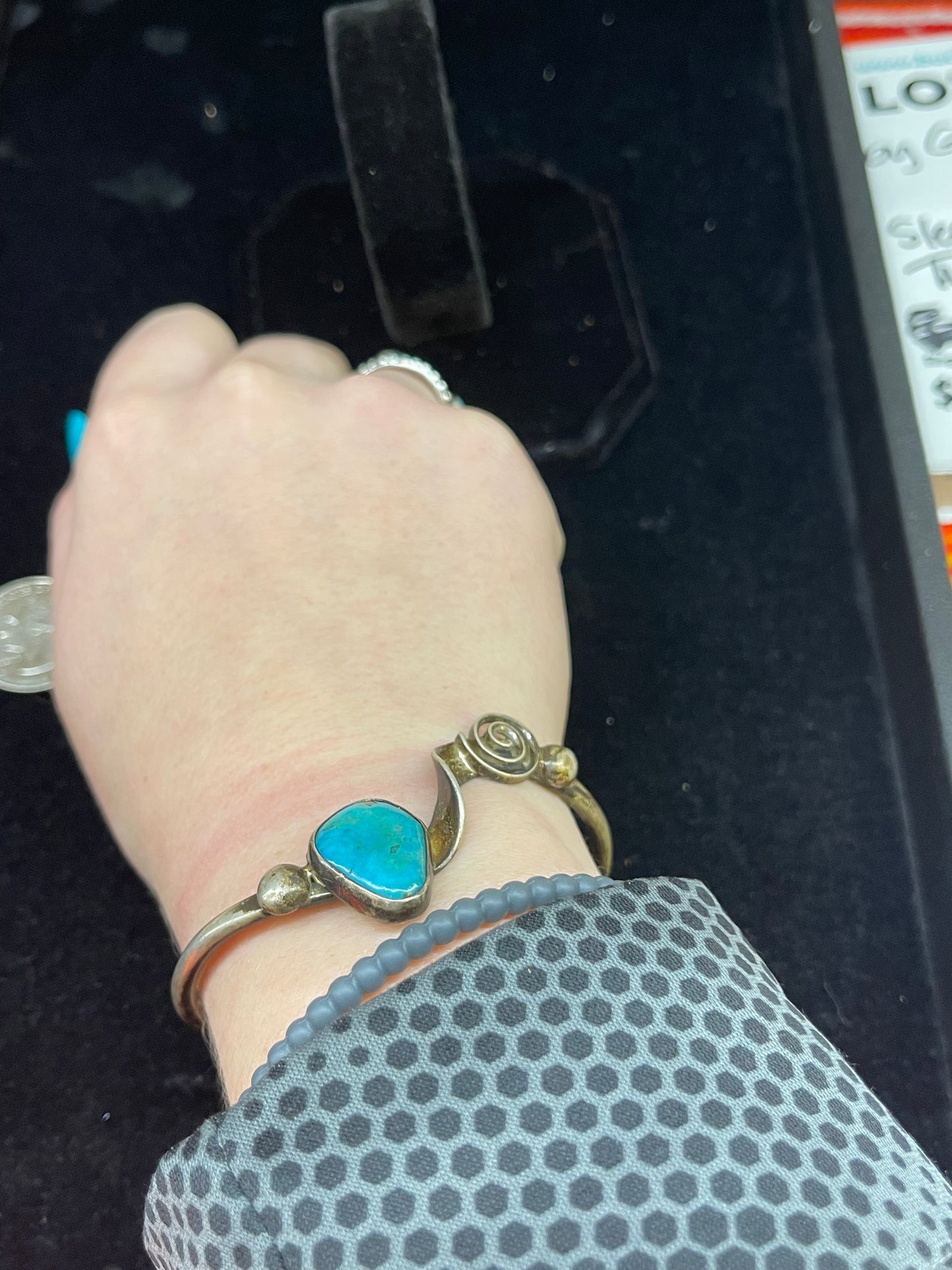 Vintage Swirl Turquoise Bracelet