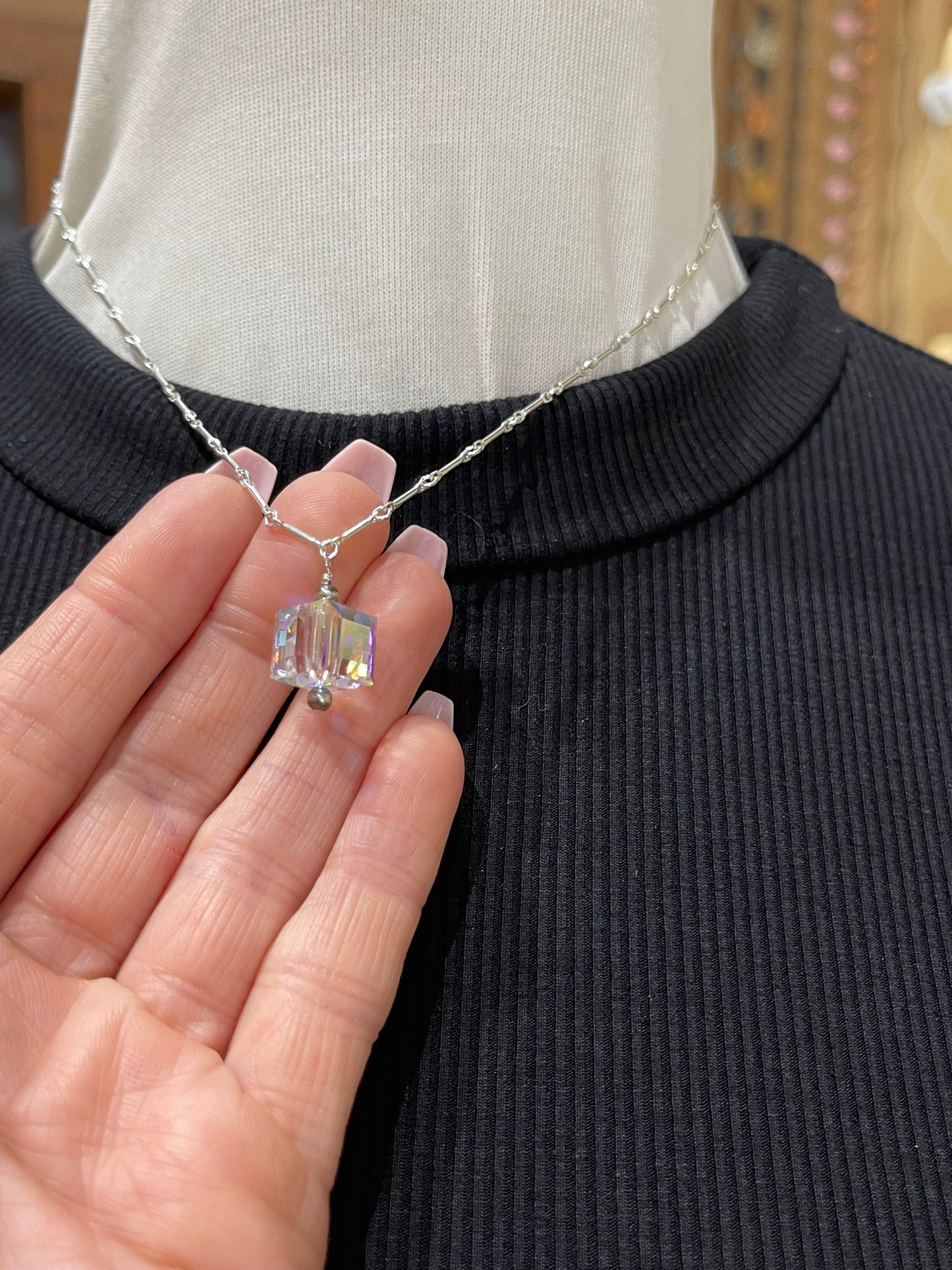 16" Swarovski Crystal Drop Necklace