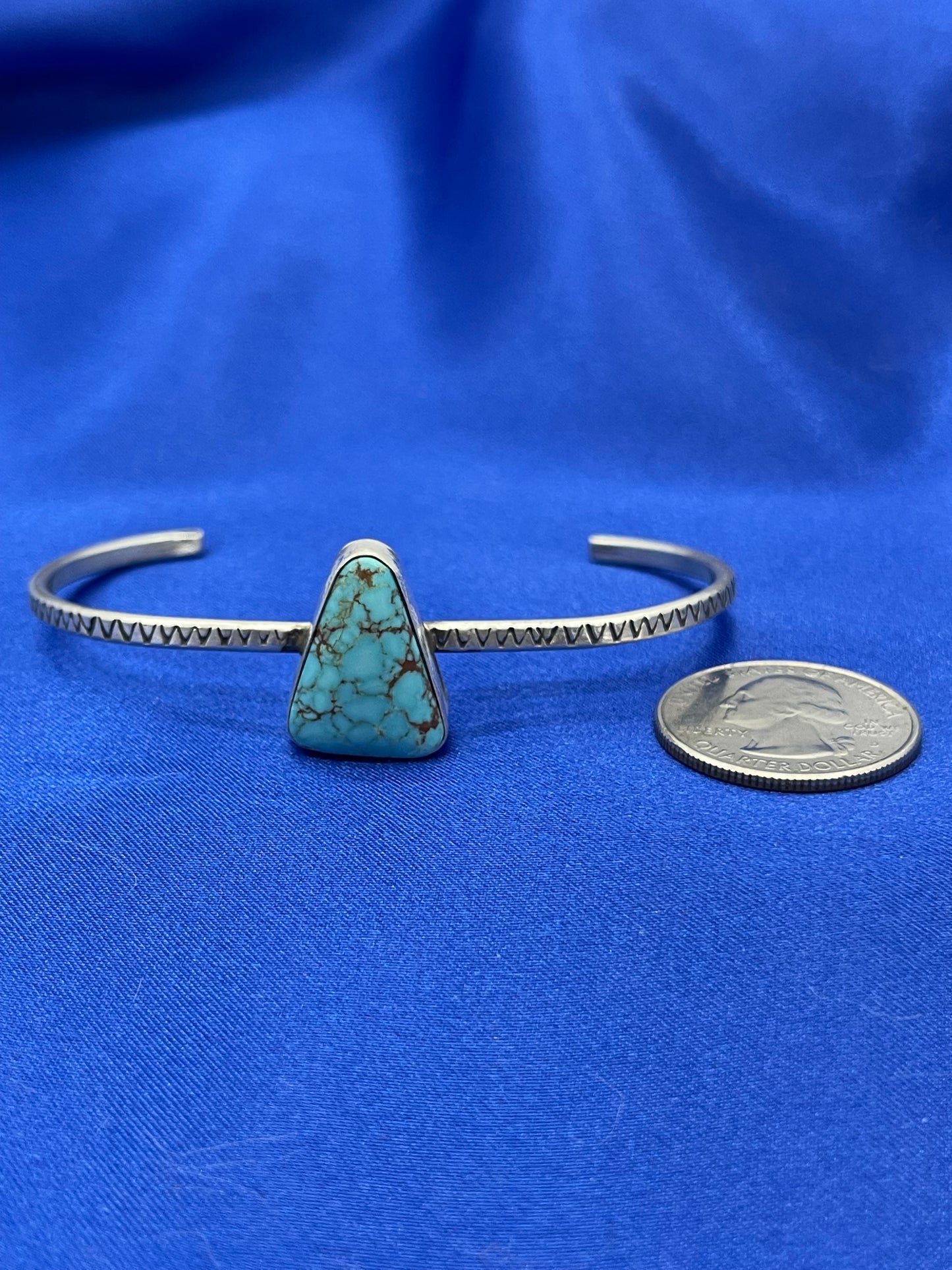 5.75" - 7" #8 Turquoise Cuff