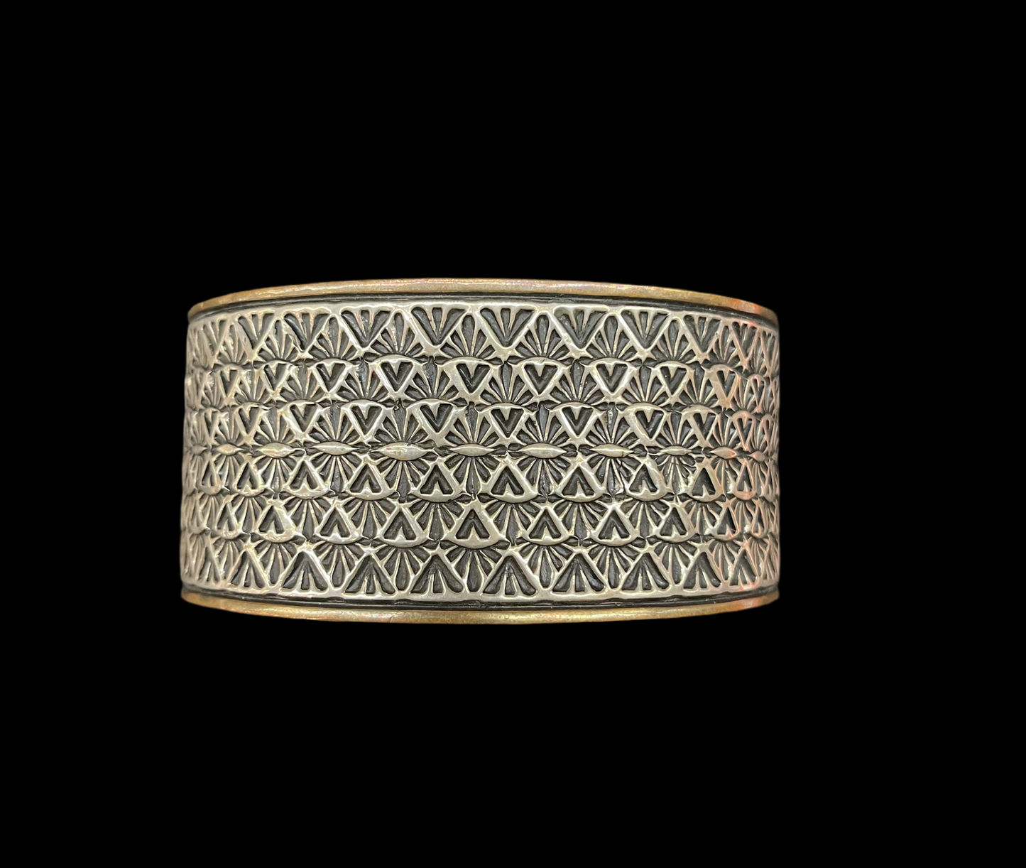 HEAVY Sterling Silver over Copper Cuff by Jonathan Nez, Navajo