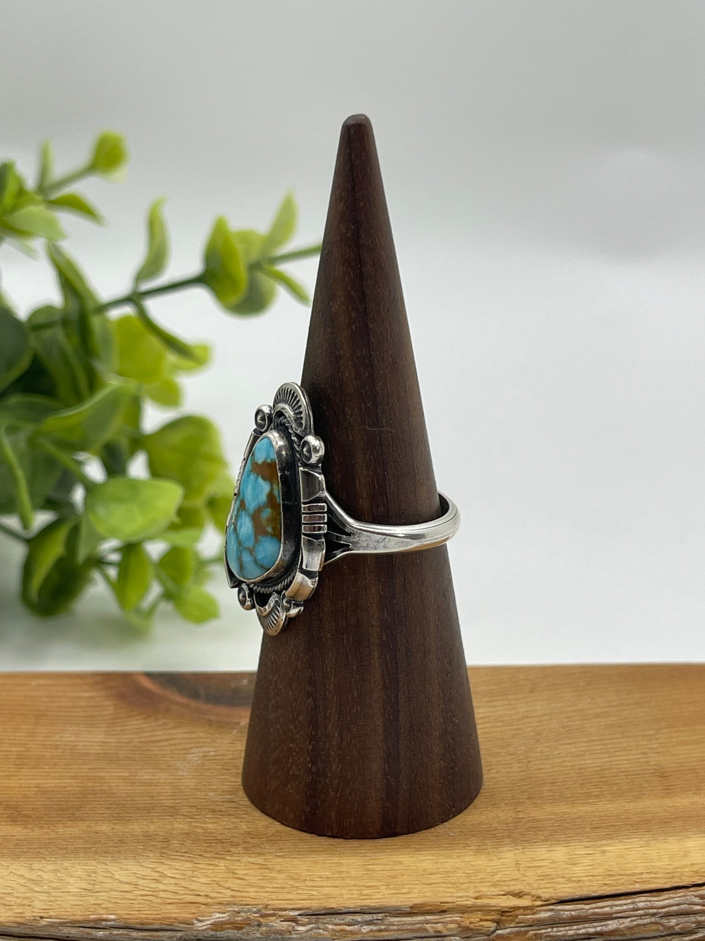 9.5 Sonoran Gold Turquoise Ring by Daniel Benally, Navajp