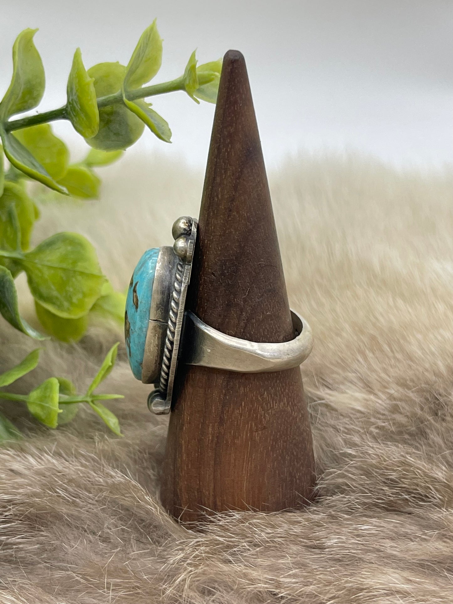 10.0 Kingman Turquoise Oval Ring