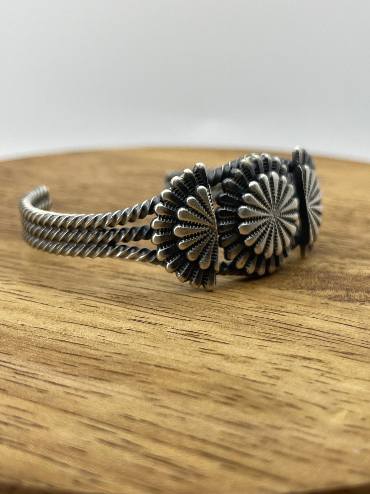 Concho Cuff by Louise Joe, Navajo