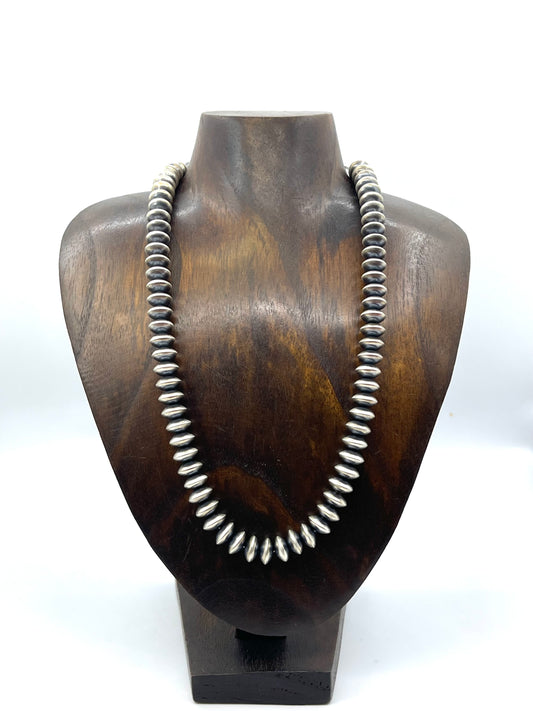 20” 11mm Rondelle Handmade Navajo Pearls by Bryannen Halwood, Navajo