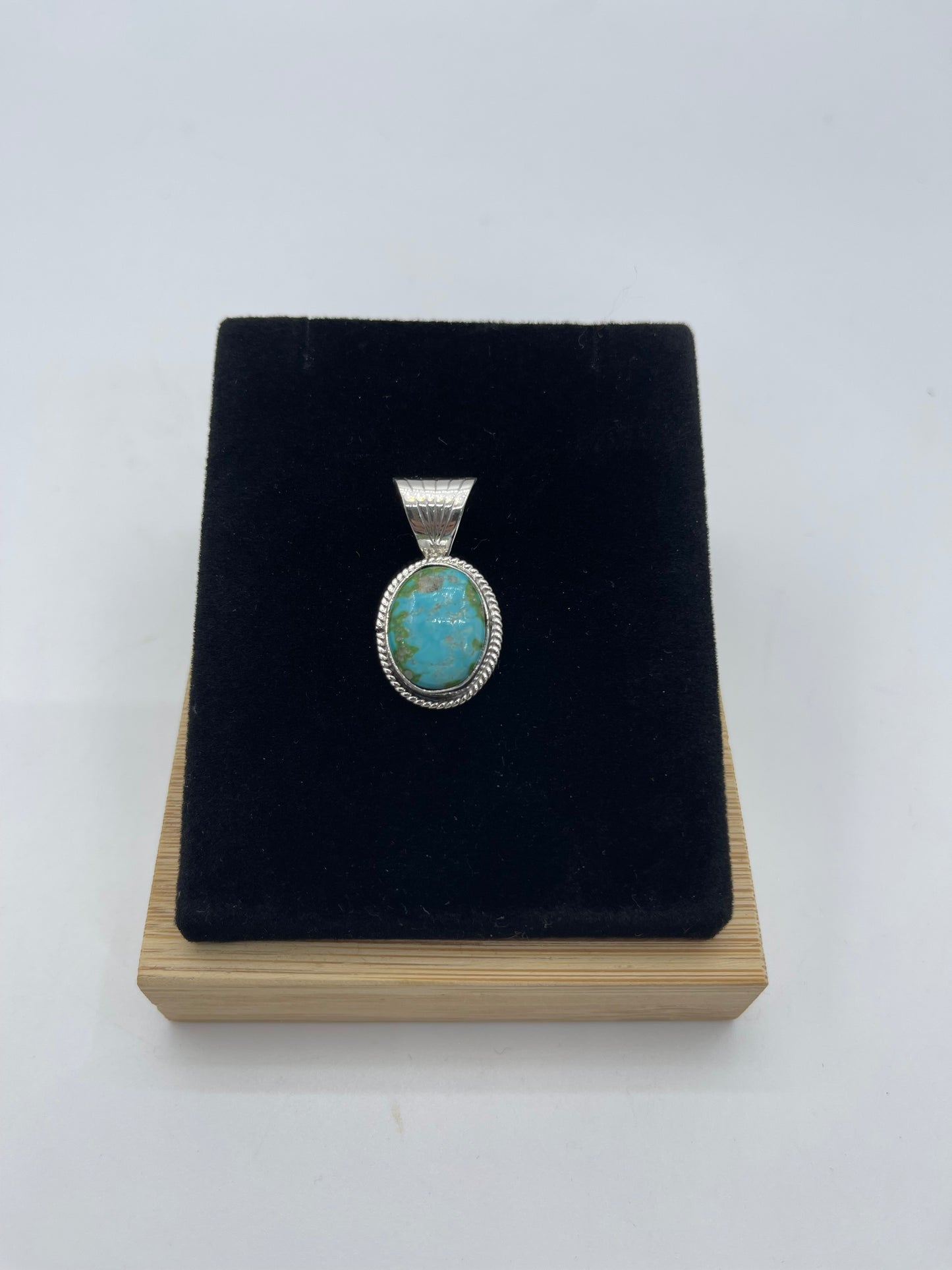 Sonoran Gold Turquoise Pendant by Judy Largo, Navajo