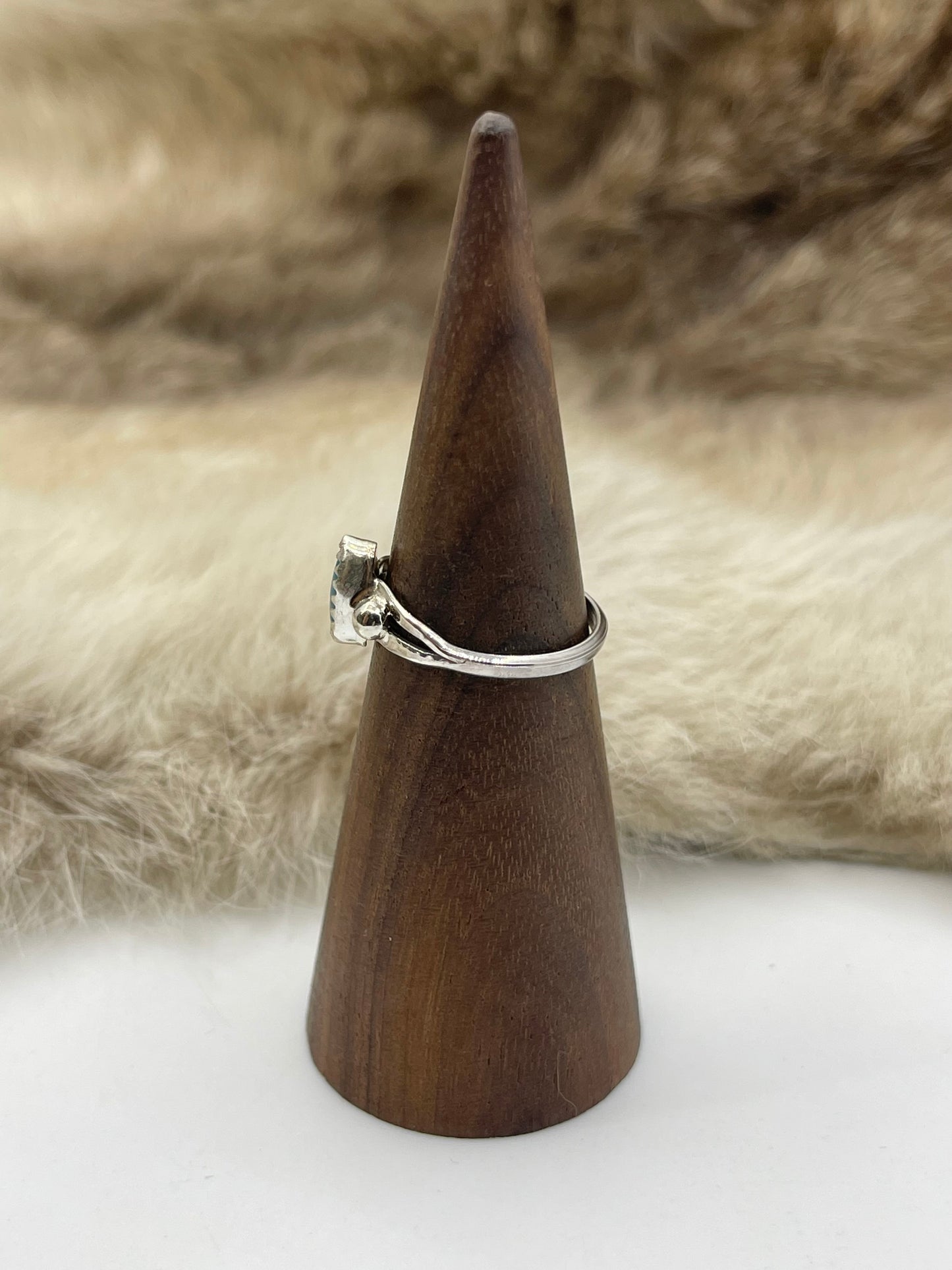 6.5 Dainty Turquoise Ring by Robinson Martinez, Navajo