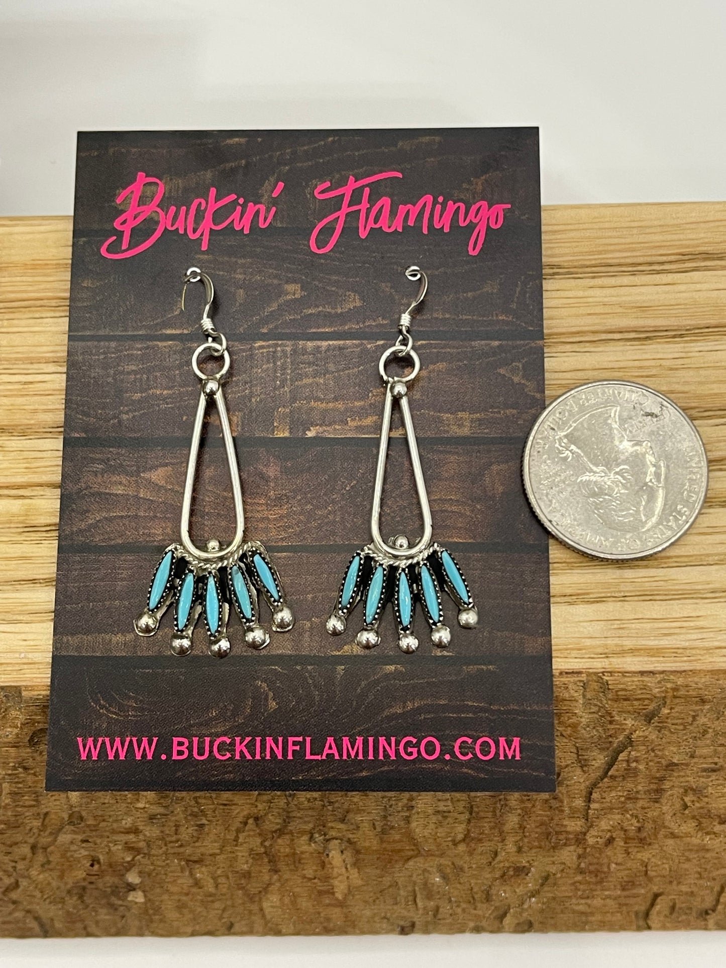 Teardrop with Zuni Needlepoint Earrings
