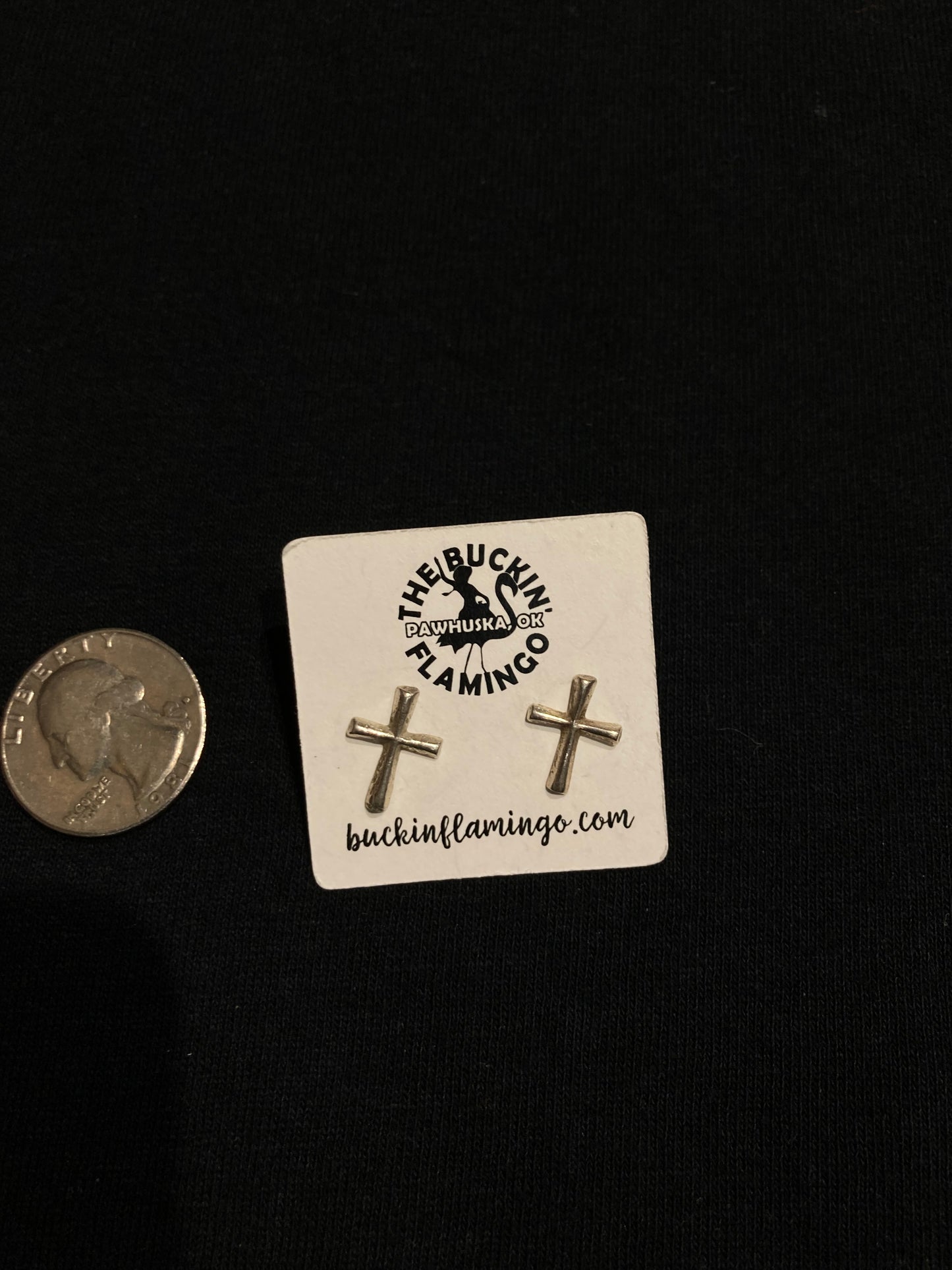 Sterling Silver Cross Post Earrings